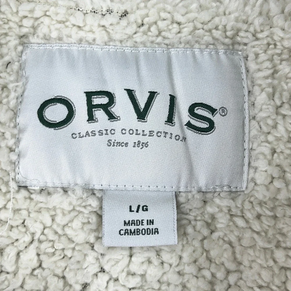 Orvis Classic Collection Quarter Zip Pullovers Sherpa Lined Fleece L Mens‎